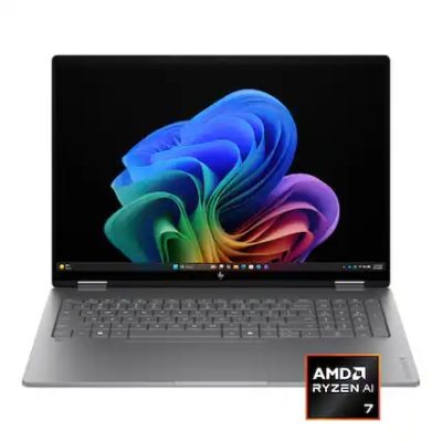 HP Envy 16-ad0023dx 2-in-1 16" 2K TouchScreen Laptop - AMD Ryzen 7 8840HS (2024) - 16GB DDR5 RAM - 512GB M.2 SSD - Backlit Keyboard, Face ID, Meteor Silver